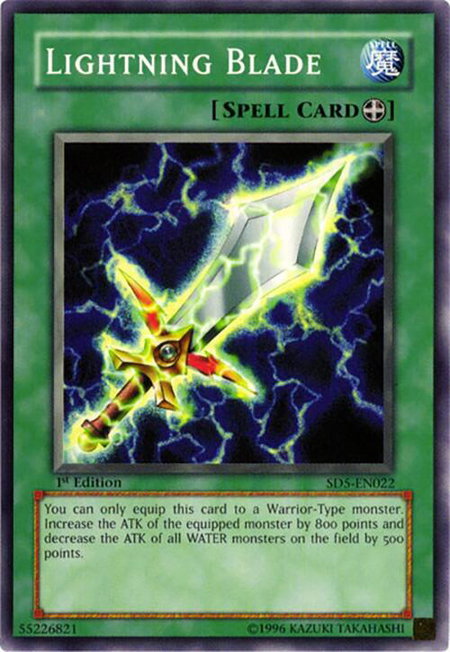 Lightning Blade trading card from Structure Deck: Warrior's Triumph Lightning Blade - Structure Deck: Warrior's Triumph YuGiOh trading card