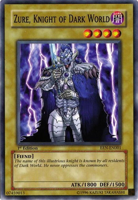 Zure, Knight of Dark World - Elemental Energy YuGiOh trading card