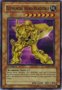 Elemental Hero Bladedge - Elemental Energy (EEN) #EEN-EN007 - Super Rare YuGiOh Trading Card
