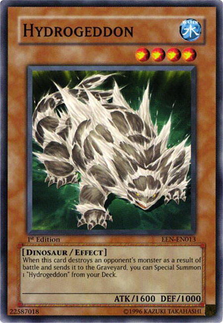Hydrogeddon trading card from Elemental Energy Hydrogeddon - Elemental Energy YuGiOh trading card