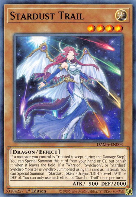 Stardust Trail - Dawn of Majesty YuGiOh trading card