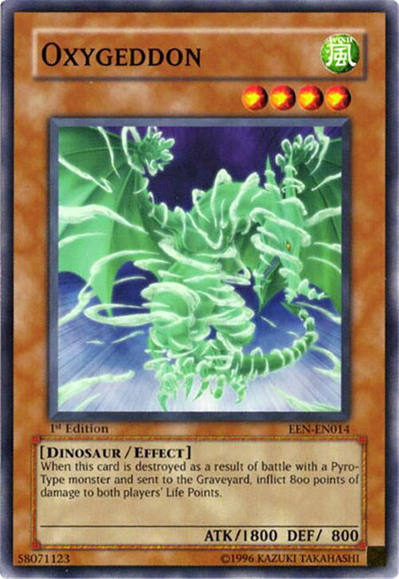 Oxygeddon trading card from Elemental Energy Oxygeddon - Elemental Energy YuGiOh trading card