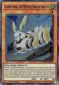 Gizmek Inaba, the Hopping Hare of Hakuto - Dawn of Majesty (DAMA) #DAMA-EN015 - Super Rare YuGiOh Trading Card