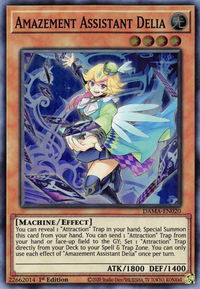 Amazement Assistant Delia - Dawn of Majesty (DAMA) #DAMA-EN020 - Super Rare YuGiOh Trading Card
