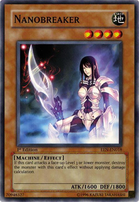 Nanobreaker trading card from Elemental Energy Nanobreaker - Elemental Energy YuGiOh trading card