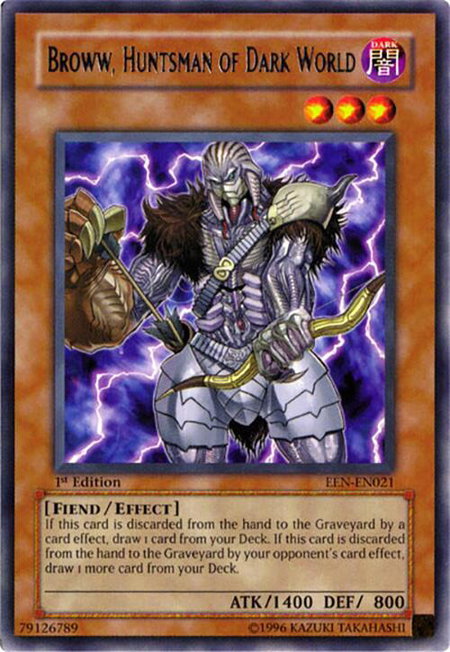 Broww, Huntsman of Dark World - Elemental Energy YuGiOh trading card
