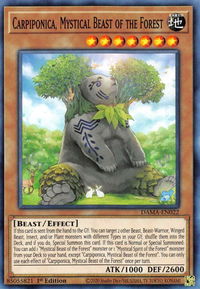Carpiponica, Mystical Beast of the Forest - Dawn of Majesty (DAMA) #DAMA-EN022 - Common / Short Print YuGiOh Trading Card