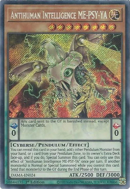 Antihuman Intelligence ME-PSY-YA - Dawn of Majesty YuGiOh trading card