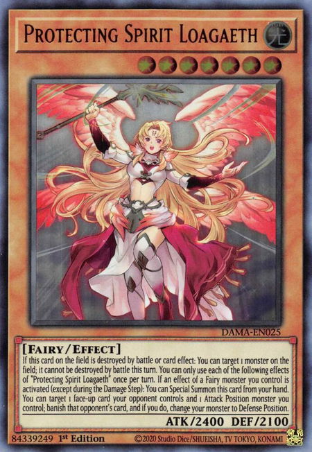 Protecting Spirit Loagaeth - Dawn of Majesty YuGiOh trading card