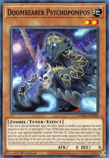 Doombearer Psychopompos - Dawn of Majesty YuGiOh trading card