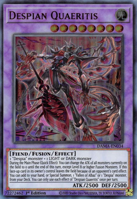 Despian Quaeritis - Dawn of Majesty YuGiOh trading card
