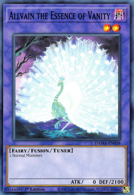 Allvain the Essence of Vanity - Dawn of Majesty YuGiOh trading card