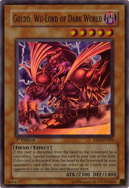 Goldd, Wu-Lord of Dark World - Elemental Energy YuGiOh trading card