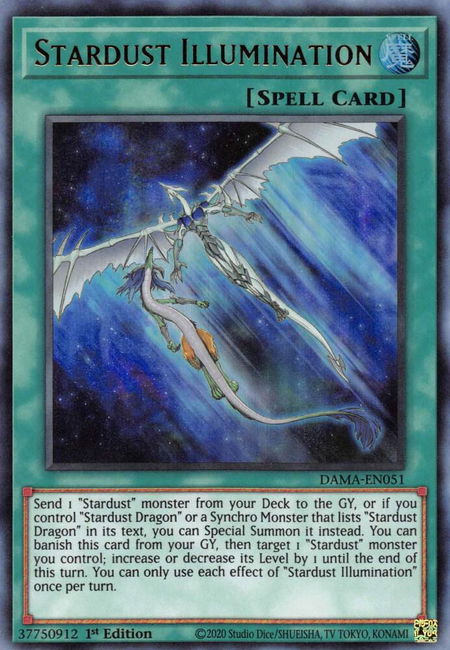 Stardust Illumination - Dawn of Majesty YuGiOh trading card