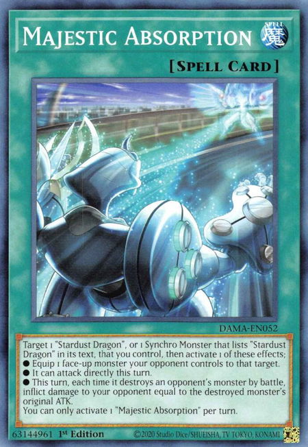 Majestic Absorption - Dawn of Majesty YuGiOh trading card