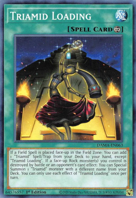 Triamid Loading - Dawn of Majesty YuGiOh trading card