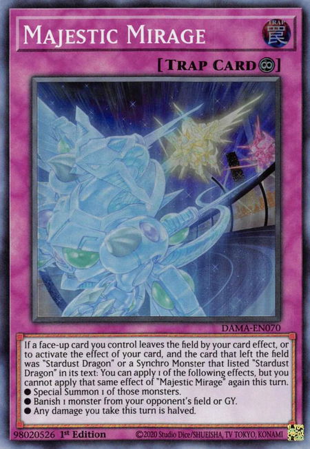 Majestic Mirage - Dawn of Majesty YuGiOh trading card