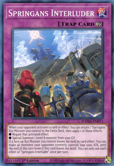 Springans Interluder - Dawn of Majesty YuGiOh trading card