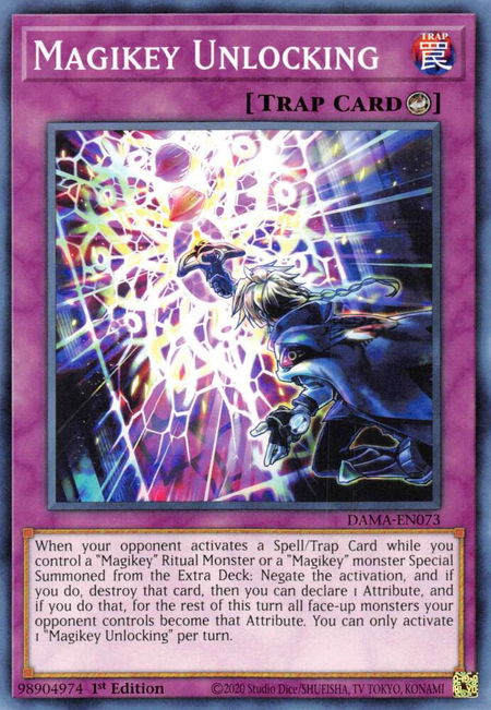 Magikey Unlocking - Dawn of Majesty YuGiOh trading card