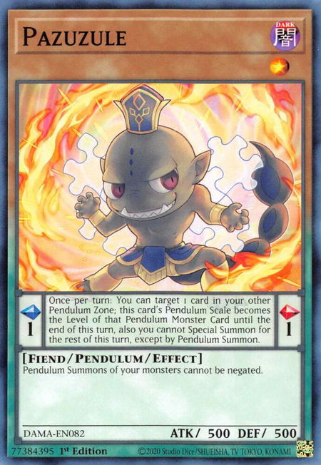 Pazuzule - Dawn of Majesty YuGiOh trading card