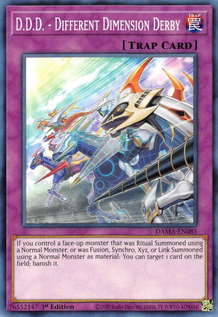 D.D.D. - Different Dimension Derby - Dawn of Majesty YuGiOh trading card