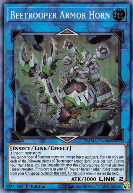 Beetrooper Armor Horn - Dawn of Majesty YuGiOh trading card