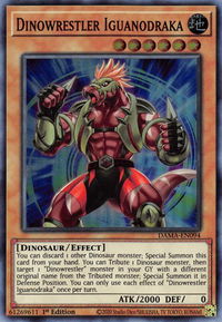 Dinowrestler Iguanodraka - Dawn of Majesty (DAMA) #DAMA-EN094 - Super Rare YuGiOh Trading Card