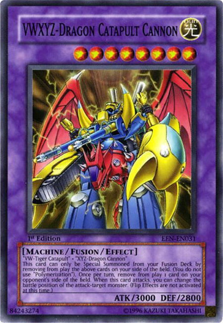 VWXYZ-Dragon Catapult Cannon trading card from Elemental Energy VWXYZ-Dragon Catapult Cannon - Elemental Energy YuGiOh trading card