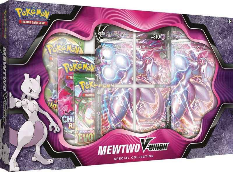 Mewtwo V-UNION Special Collection trading card from SWSH07: Evolving Skies Mewtwo V-UNION Special Collection - SWSH07: Evolving Skies Pokémon trading card
