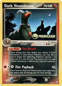 Dark Houndoom - 37/109 (Prerelease) - Nintendo Promos (PR) #37/109 - Rare Pokémon Trading Card