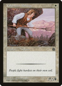 Volunteer Militia - Portal Second Age (P02) #28 - Common Magic: The Gathering Trading Card