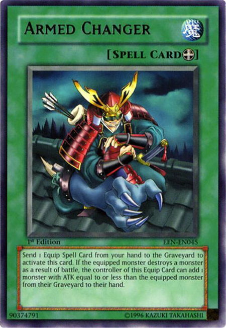 Armed Changer trading card from Elemental Energy Armed Changer - Elemental Energy YuGiOh trading card