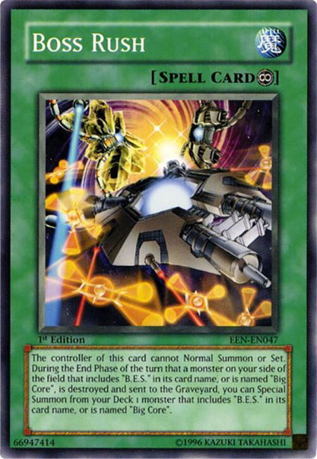 Boss Rush trading card from Elemental Energy Boss Rush - Elemental Energy YuGiOh trading card