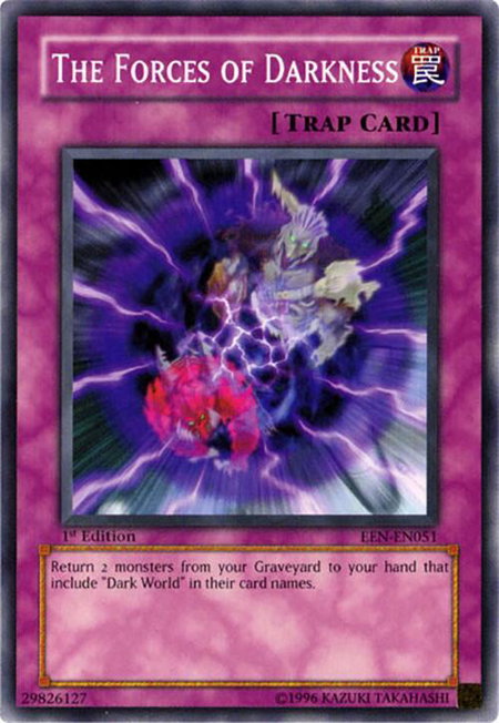 The Forces of Darkness trading card from Elemental Energy The Forces of Darkness - Elemental Energy YuGiOh trading card