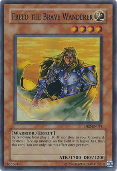 Freed the Brave Wanderer trading card from Dark Revelation Volume 2 Freed the Brave Wanderer - Dark Revelation Volume 2 YuGiOh trading card