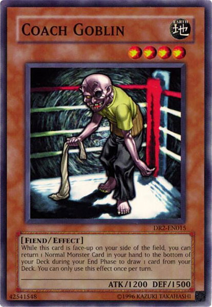 Coach Goblin trading card from Dark Revelation Volume 2 Coach Goblin - Dark Revelation Volume 2 YuGiOh trading card