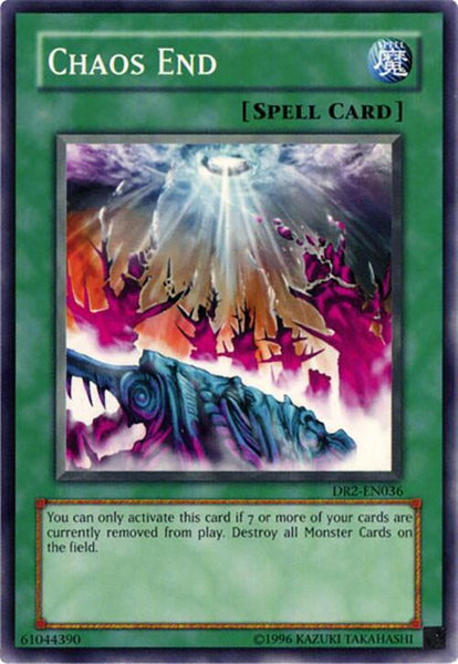 Chaos End trading card from Dark Revelation Volume 2 Chaos End - Dark Revelation Volume 2 YuGiOh trading card