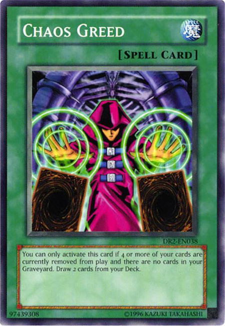 Chaos Greed - Dark Revelation Volume 2 YuGiOh trading card