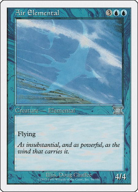 Air Elemental - Classic Sixth Edition Magic: The Gathering trading card