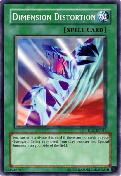 Dimension Distortion trading card from Dark Revelation Volume 2 Dimension Distortion - Dark Revelation Volume 2 YuGiOh trading card