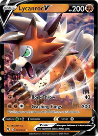 Lycanroc V - SWSH07: Evolving Skies (SWSH07) #091/203 - Ultra Rare Pokémon Trading Card