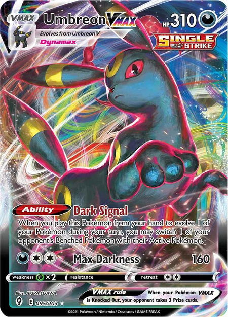 Umbreon VMAX - SWSH07: Evolving Skies Pokémon trading card
