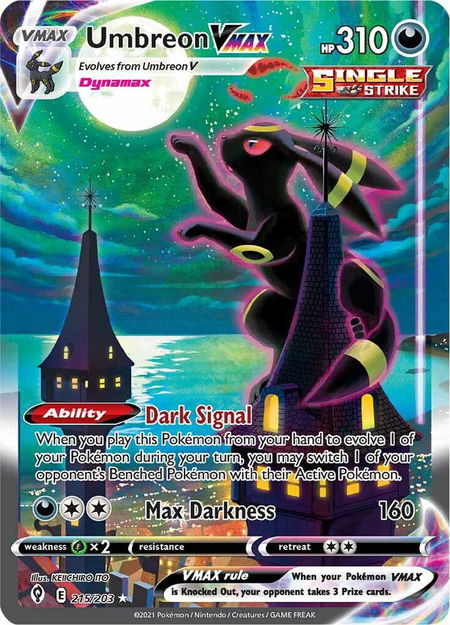 Umbreon VMAX (Alternate Art Secret) - SWSH07: Evolving Skies Pokémon trading card