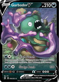 Garbodor V - SWSH07: Evolving Skies (SWSH07) #100/203 - Ultra Rare Pokémon Trading Card