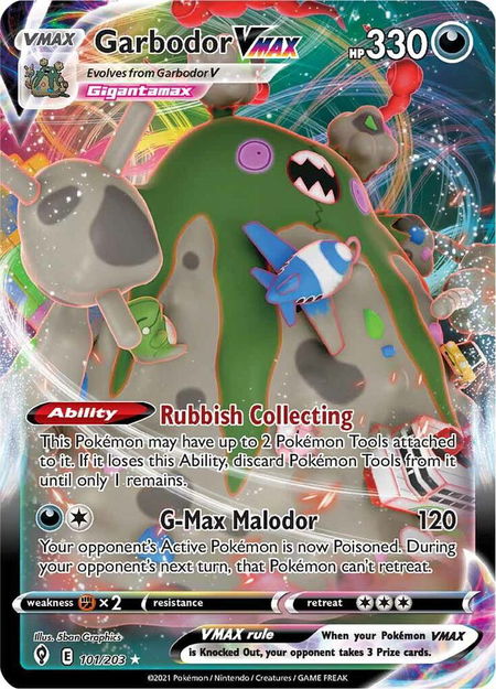 Garbodor VMAX - SWSH07: Evolving Skies Pokémon trading card
