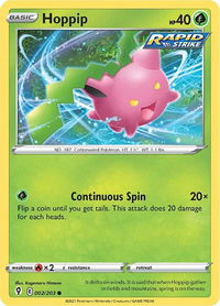 Hoppip - SWSH07: Evolving Skies (SWSH07) #002/203 - Common Pokémon Trading Card