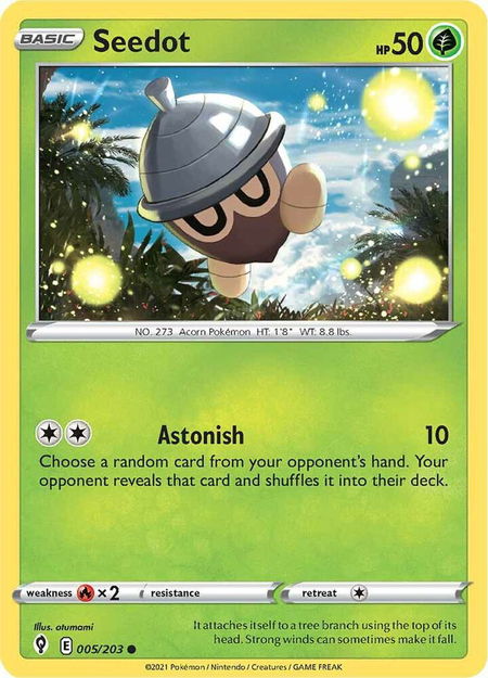 Seedot - SWSH07: Evolving Skies Pokémon trading card