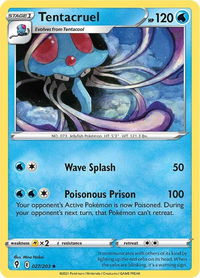 Tentacruel - SWSH07: Evolving Skies (SWSH07) #027/203 - Uncommon Pokémon Trading Card