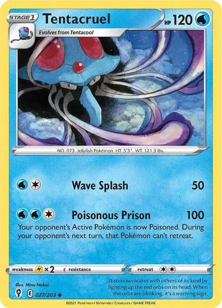 Tentacruel - SWSH07: Evolving Skies Pokémon trading card