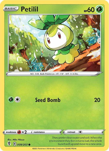 Petilil - SWSH07: Evolving Skies Pokémon trading card